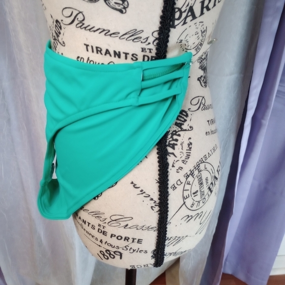 Asos Swim green aqua turquoise bikini bottoms size 10 NWOT - Picture 3 of 7